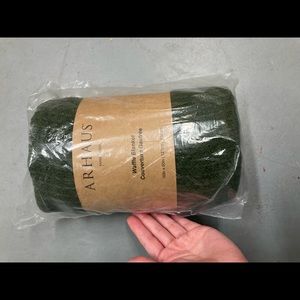 Arhaus Green Waffle Blanket 50 x 60in
